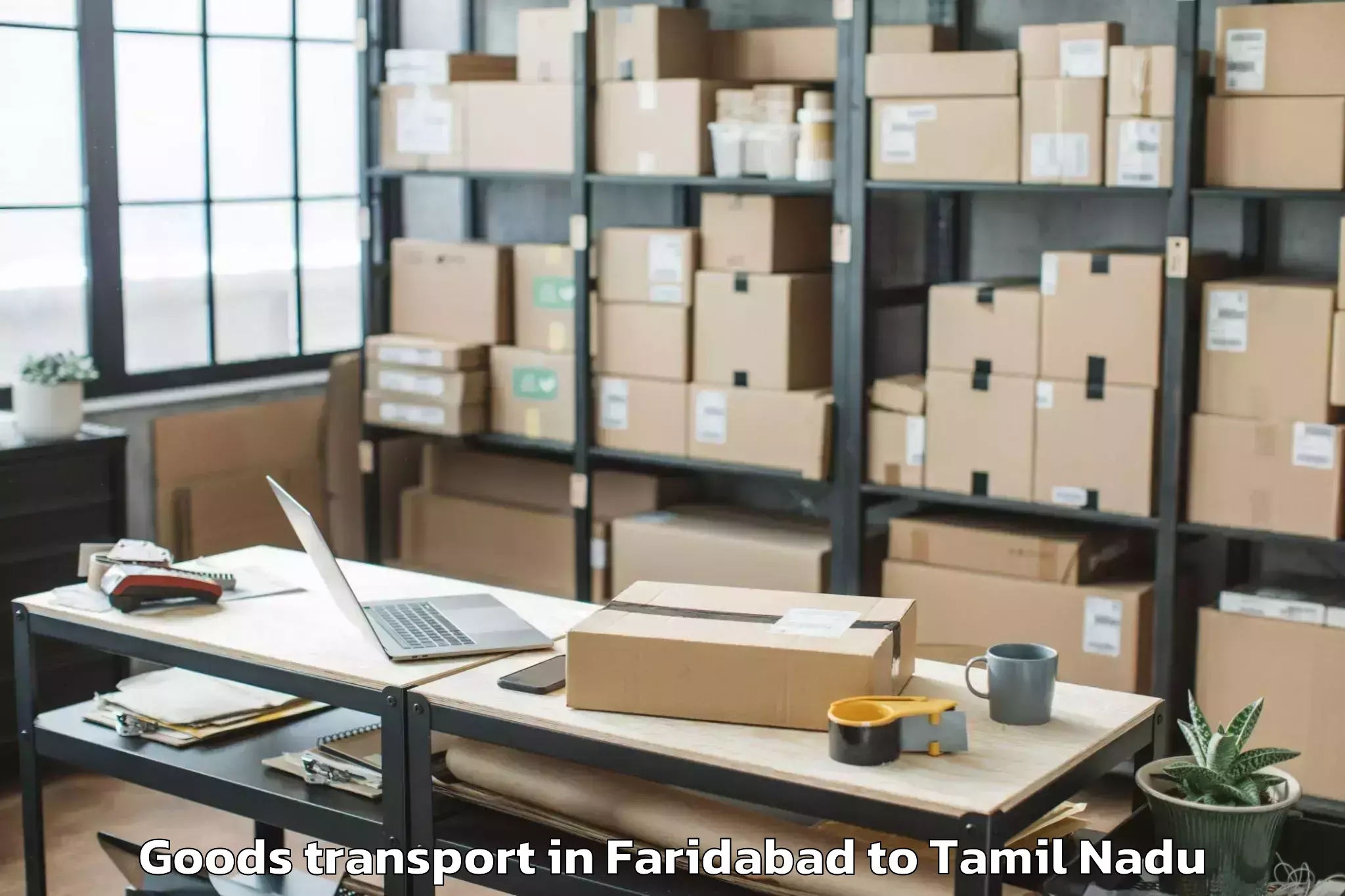 Quality Faridabad to Wallajah Goods Transport